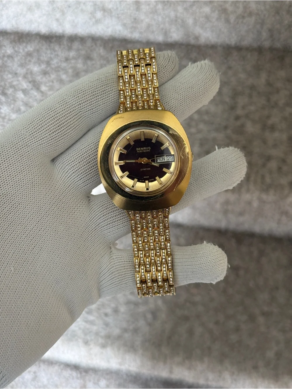 BENRUS Men's Vintage SWISS Watch Electronic 
